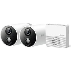 Tapo C400S2 Netzwerkkamera weiß 2er-Pack + SmartHub (TAPO C400S2)
