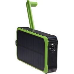 PSO-10012 Solar-Powerbank schwarz/grün mit Kurbel (117140100000)