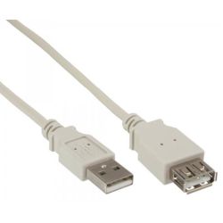 InLine USB 2.0 Verlängerung, Stecker/Buchse, Typ-A, beige, 0, (34633)