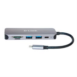 5-in-1 USB-C Multiport-Adapter USB-C 3.0 grau (DUB-2325/E)
