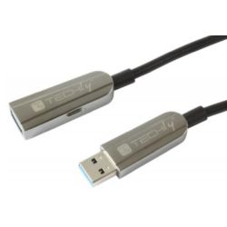 TECHLY USB3.0 AOC Glasfaser-Hybridkabel 30m Schwar (ICOC-U3AMF-HY-030)