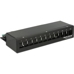 12-Port Keystone Desktop Patchpanel schwarz (43339)