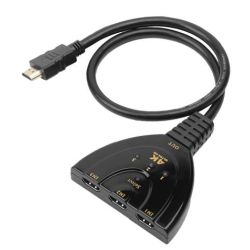 TECHLY HDMI Switch 3x1 4K Pigtail 0,5m (IDATA-HDMI-3F30)