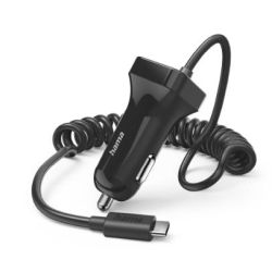 Hama KFZ USB-Ladegerät 12W schwarz mit USB-C Kabel (201609)