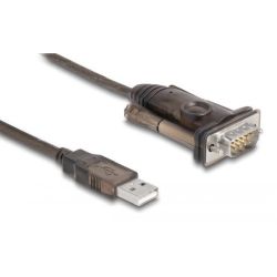 DELOCK Adapter USB 2.0 Typ-A zu 1 x Seriell RS-232 D-Sub 9 Pin (62646)