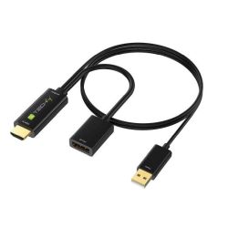 TECHLY Adapter HDMI M auf DisplayPort F + USB-A M  (ICOC-HDMI-DP12A60)