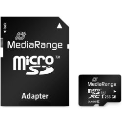 MediaRange SD MicroSD Card 256GB UHS-1 Cl.10 inkl. Adapter (MR946)