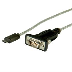Roline ROLINE Konverterkabel USB C-RS232, DB9, 1,8m (12.02.1164)