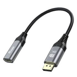 Equip Displayport->HDMI Adapter 1.4 St/Bu    8K/60Hz grau (133446)