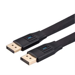 VALUE DisplayPort Kabel, v1.4, flach, DP ST/ST, schwarz,  (11.99.5863)