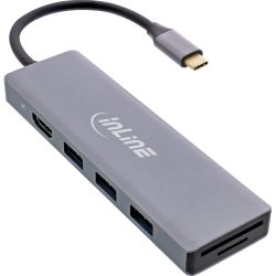 USB 3.0 Multifunktions-Hub mti Cardreader grau USB-C 3.0 (33271O)