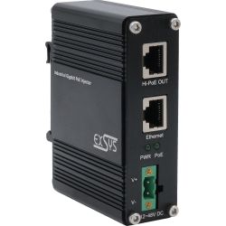 Industrial Railmount Gigabit PoE-Injektor 60W schwarz (EX-60310)