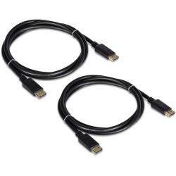TRENDnet TK-DP06/2 DisplayPort 1.2 Kabel, 2er Pack, schwar (TK-DP06/2)