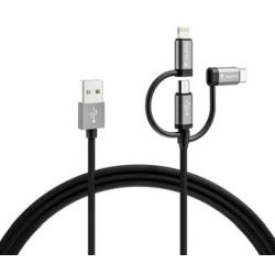 3in1 Speed Charge+Sync Cable 2m schwarz (57937 101 111)