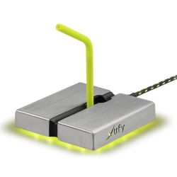 B1 Mouse Bungee silber/gelb mit USB-Hub silber (XG-B1-LED)