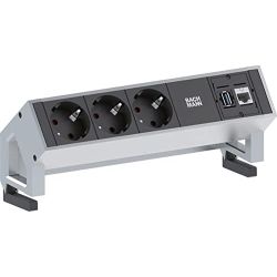 Desk 2 3-fach Steckdosenleiste mit USB und Cat6 (902.501)