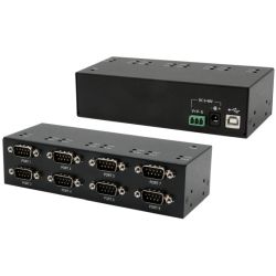 EXSYS EX-13078HM USB 2.0 zu 8 x Seriell RS-232 Ports Metall (EX-13078)