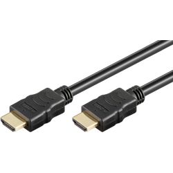 Goobay 0,5m HDMI Kabel mit Ethernet, 4K (2160p), vergoldete Ko (61149)