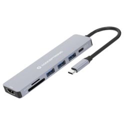 CONCEPTRONIC Dock USB-C->HDMI,USB3.0,100WPD  7-in-1   0.25m (DONN19G)