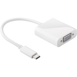 Adapter USB-C Stecker zu VGA Buchse weiß (66260)