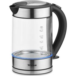 Compact Boil W5669 Glas-Wasserkocher silber/schwarz (6456.6912)