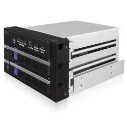 FatCage 2x 2.5/3.5 SATA HDD/SSD RAID 1 in 2x 5.25 bay  (MB901SPR-B R1)