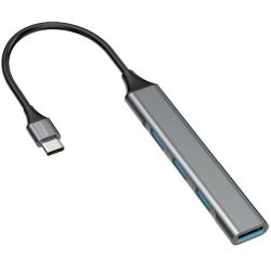 4smarts 4in1 Hub USB-C > 3x USB-A 2.0, 1x USB-A 3.0, spacegra (456908)