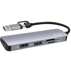 4smarts 5 in1 Universal Mulitport USB Hub spacegrau (469630)