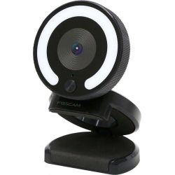 1080p Webcam schwarz mit LED-Leuchtring (Foscam W28)