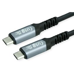 VALUE USB4 Gen3x2 Kabel, C?C, ST/ST, 40Gbit/s, 240W, schw (11.99.9086)