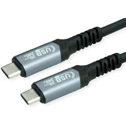 VALUE USB4 Gen2x2 Kabel, C?C, ST/ST, 20Gbit/s, 240W, schw (11.99.9087)