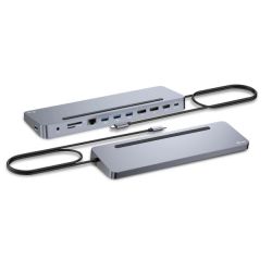 I-TEC USB-C Metal Ergonomic 4K 3x Display Docking  (C31FLAT2PDPRO100W)