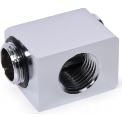 AlphaCool Low Profile ES L-Verbinder drehbar G1/4 AG zu G1/4 IG chrom (17584)