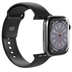 Puro Silicon Armband Apple Watch 42/44/45/49mm schwarz (PUICNAW44BLK)