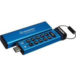 IronKey Keypad 200C 128G USB-Stick blau (IKKP200C/128GB)