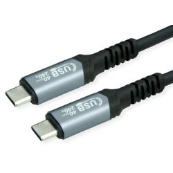 VALUE USB4 Gen3x2 Kabel, C?C, ST/ST, 40Gbit/s, 240W, schw (11.99.9089)