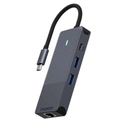 Rapoo USB-C Multiport Adapter, 8-in-1 grau (11412)