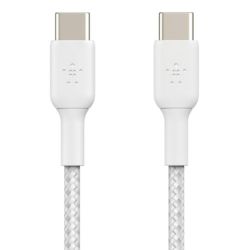 BoostCharge Braided Kabel USB-C zu USB-C 2m weiß 2er (CAB004BT2MWH2PK)