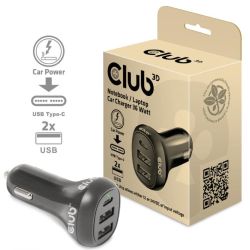 Club3D USB KFZ-Ladegerät 1xUSB C, 2xUSB A, 36W,  12/24V re (CAC-1921)