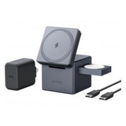 Anker 3-in-1 Cube with MagSafe, Gray (Y1811G11)