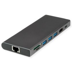 VALUE USB Typ C Dockingstation, HDMI 4K60, 4x US3.2Gen1 ( (12.99.1138)