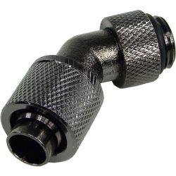 Aquatuning HF Schlauchanschluss 45 Grad G1/4 AG zu 13/10 schwarz (62251)