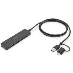 USB Hub 4P. USB 3.0 Slim 1,2m (DA-70236)
