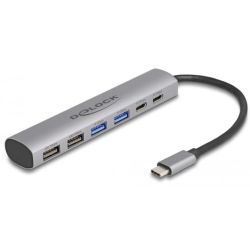 Delock 6 Port USB Hub mit 4 x USB Typ-A  (64232)
