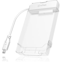 Icy Box IB-AC703-C Adapter USB-C zu SATA weiß/transparent (IB-AC703-C)