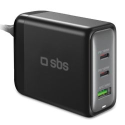 SBS Ladestation 100W 2x USB-C/1x USB GaN schwarz (TECHGSTUSB2C100W)