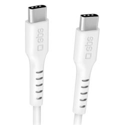 SBS USB-C zu USB-C Kabel 240W 3m weiß (TECABLE3MTCC240W)