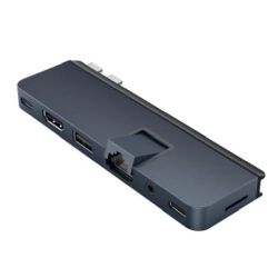 TARGUS HyperDrive Dual USB-C TB compatible 7-in-2 Hub w un (HD575BUGL)