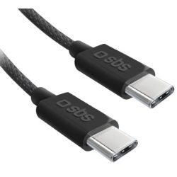 SBS USB-C zu USB-C Kabel 60W 1,5m schwarz (TECABLETISSUETCCK)