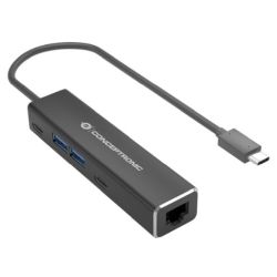 CONCEPTRONIC Adapter USB-C -> 2.5GbE 2xUSB-C USB-A 0.15m sw (ABBY14B)